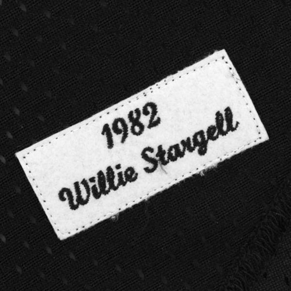 Willie Stargell Pittsburgh Pirates 1982 Authentic Cooperstown Collection Mesh Batting Practice Jersey - Black - Image 8