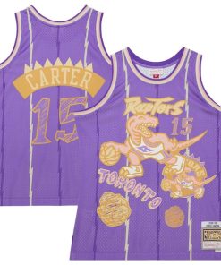 Vince Carter Toronto Raptors 1998/99 Swingman Sidewalk Sketch Jersey - Purple