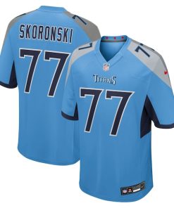 Peter Skoronski Tennessee Titans Nike Team Game Jersey -  Light Blue