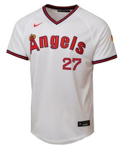 Alternative view of Mike Trout Los Angeles Angels Nike Youth Alternate 2 Limited Player Jersey - White