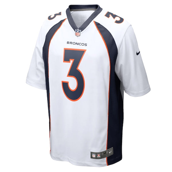Russell Wilson Denver Broncos Nike Game Jersey - White/Navy/Orange - Image 3