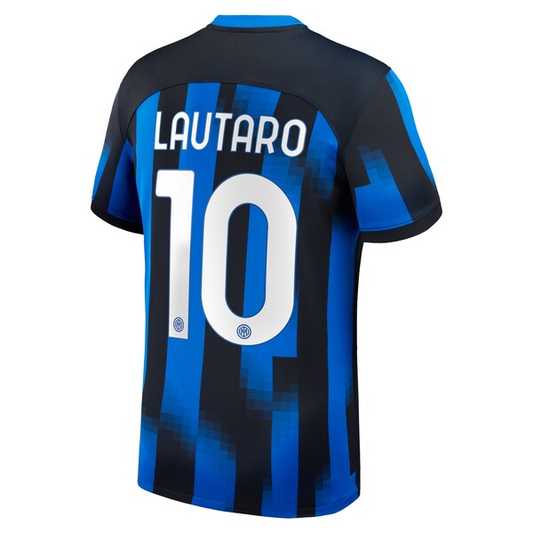Lautaro Martinez Inter Milan Nike 2023/24 Home Replica Jersey - Blue - Image 3