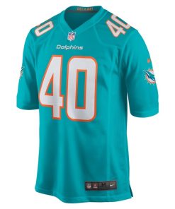 Alternative view of Nik Needham Miami Dolphins Nike Game Jersey - Aqua