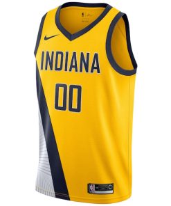 Alternative view of Indiana Pacers Nike 2019/20 Custom Swingman Jersey Yellow - Statement Edition