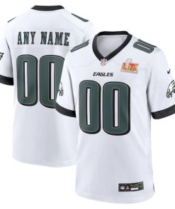 Philadelphia Eagles Nike Super Bowl LIX Custom Game Jersey - White