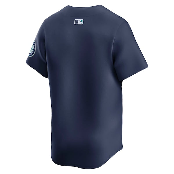 Seattle Mariners Nike Road Limited Jersey - Navy/Aqua - Image 4