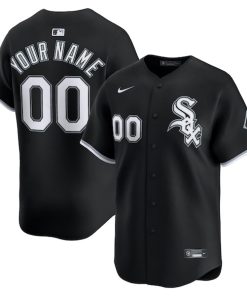 Chicago White Sox Nike Alternate Limited Custom Jersey - Black/White
