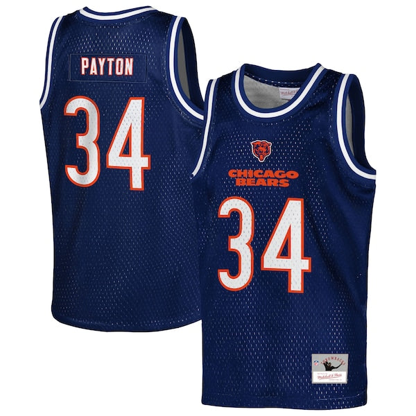Walter Payton Chicago Bears Youth Retired Player NFL Basketball Fashion Jersey - Navy