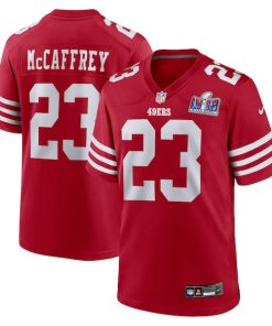 Christian McCaffrey San Francisco 49ers Nike Super Bowl LVIII Game Jersey - Scarlet