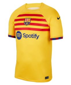 Alternative view of Barcelona Nike Youth 2022/23 Fourth Breathe Stadium Replica Jersey - Yellow