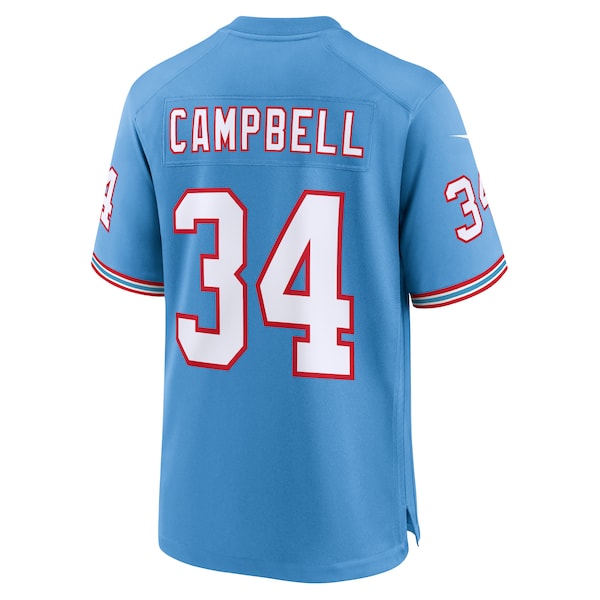 Earl Campbell Tennessee Titans Nike Oilers Throwback Retired Player Game Jersey - Light Blue - Image 3