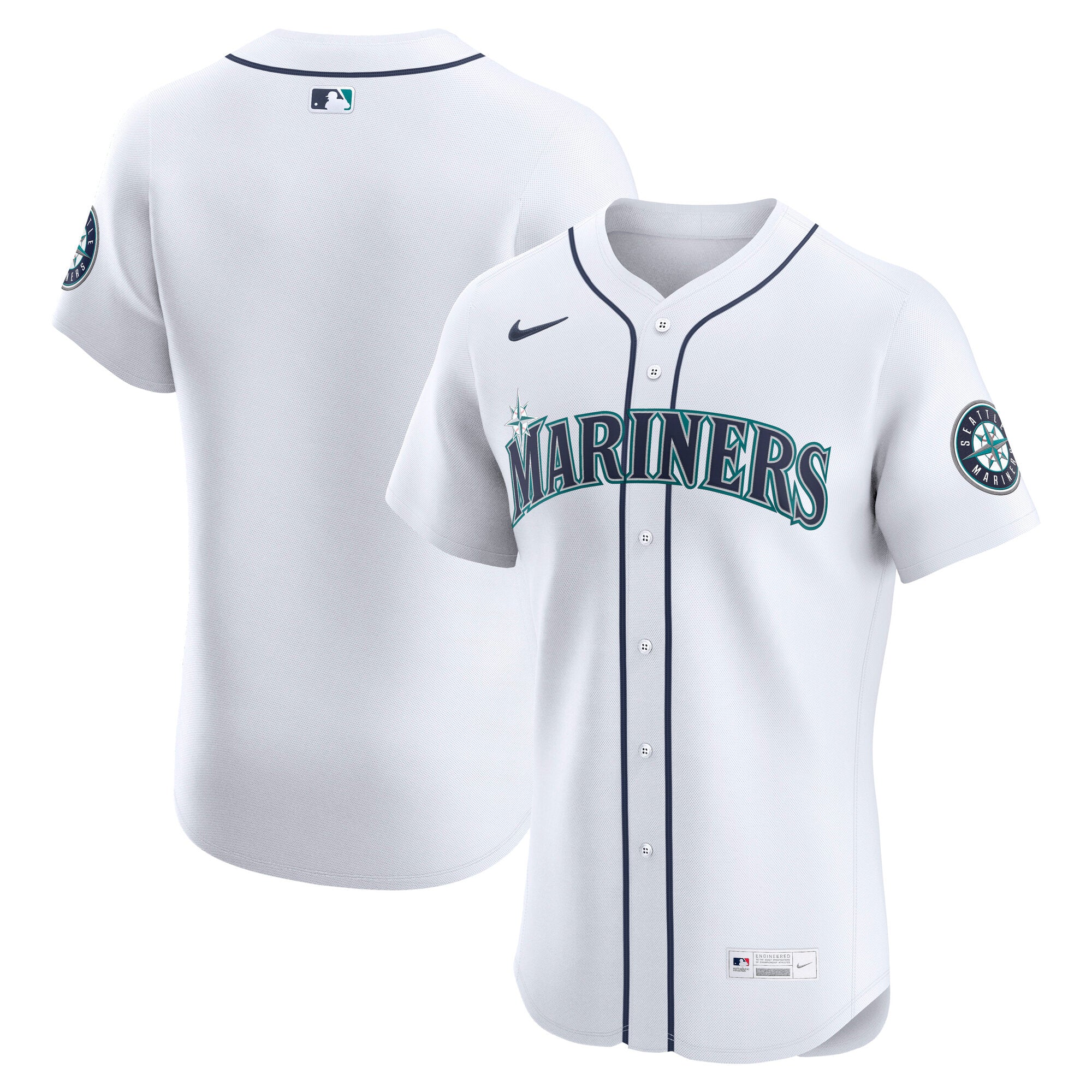 Seattle Mariners Nike Alternate Elite Jersey - Teal/White/Cream - Image 7