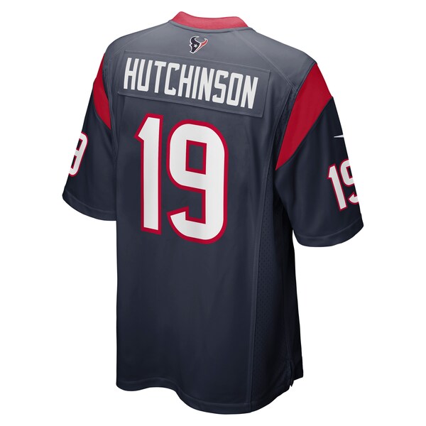 Xavier Hutchinson Houston Texans Nike Team Game Jersey - Navy - Image 3