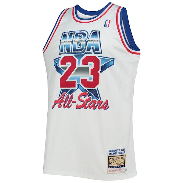 Men's Eastern Conference Michael Jordan White Hardwood Classics 1992 NBA All-Star Game Authentic Jersey - Image 2