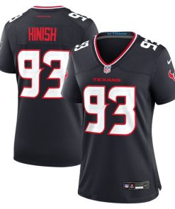 Alternative view of Kurt Hinish Houston Texans Nike Women's Team Game Jersey -  Navy