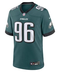 Alternative view of Gabe Hall Philadelphia Eagles Nike Team Game Jersey - Midnight Green
