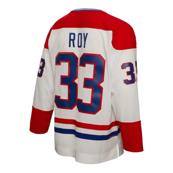 Patrick Roy Montreal Canadiens 1992/93 Blue Line Player Jersey - White - Image 3