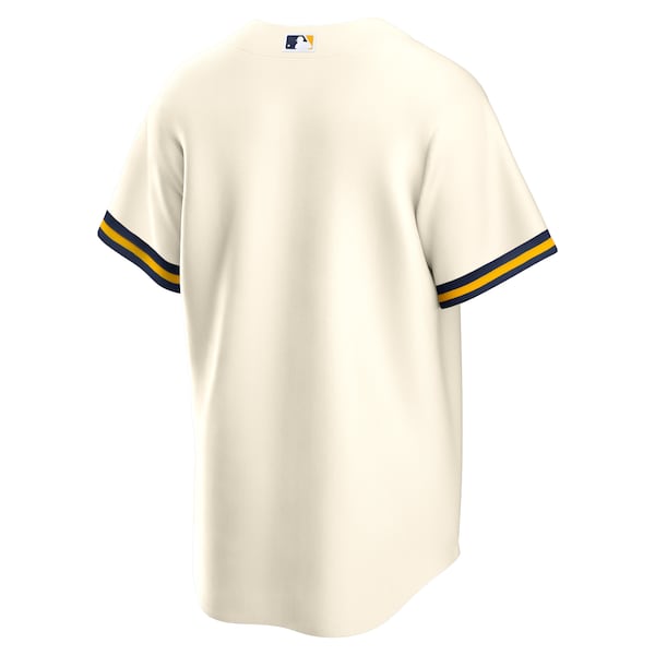 Milwaukee Brewers Nike Home Blank Replica Jersey - Cream - Image 3
