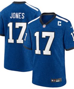 Alternative view of Daniel Jones Indianapolis Colts Nike Alternate 2 Indiana Nights Game Jersey -  Heather Royal/Royal