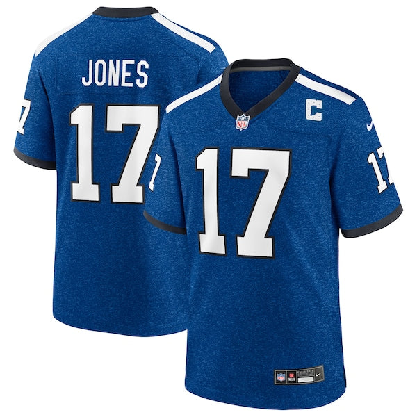 Daniel Jones Indianapolis Colts Nike Alternate 2 Indiana Nights Game Jersey - Heather Royal/Royal - Image 2