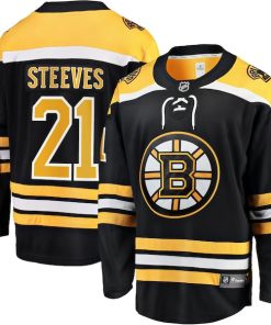 Alex Steeves Boston Bruins  Home Breakaway Jersey - Black