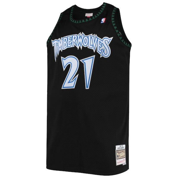 Kevin Garnett Minnesota Timberwolves 1997/98 Big & Tall Hardwood Classics Swingman Jersey - Black - Image 2
