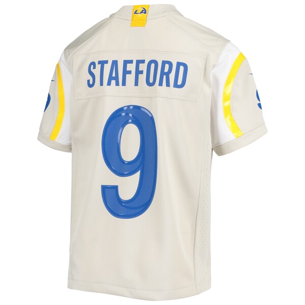 Matthew Stafford Los Angeles Rams Nike Youth Game Jersey - Cream/Royal/White - Image 4