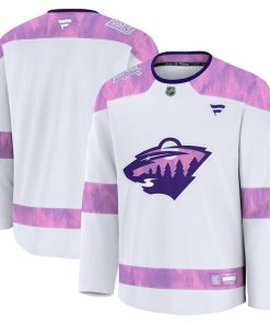 Minnesota Wild  2024 Hockey Fights Cancer Practice Jersey - White