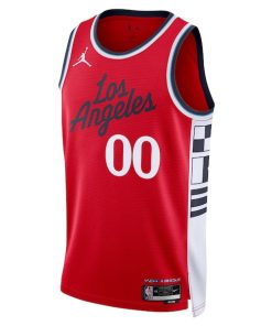 Alternative view of LA Clippers Jordan Brand Unisex 2024/25 Custom Swingman Jersey - Statement Edition - Red