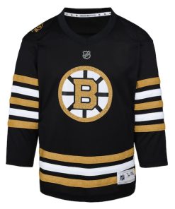 Alternative view of Boston Bruins Youth 100th Anniversary Replica Jersey - Black