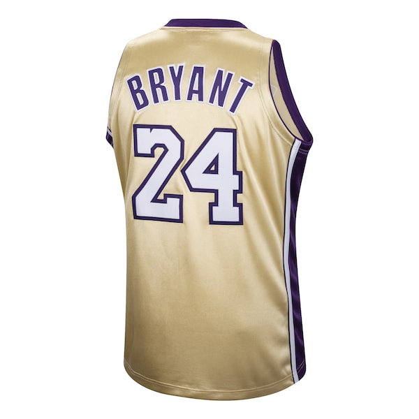 Kobe Bryant Los Angeles Lakers Hall of Fame Class of 2020 #24 Authentic Hardwood Classics Jersey - Gold - Image 3
