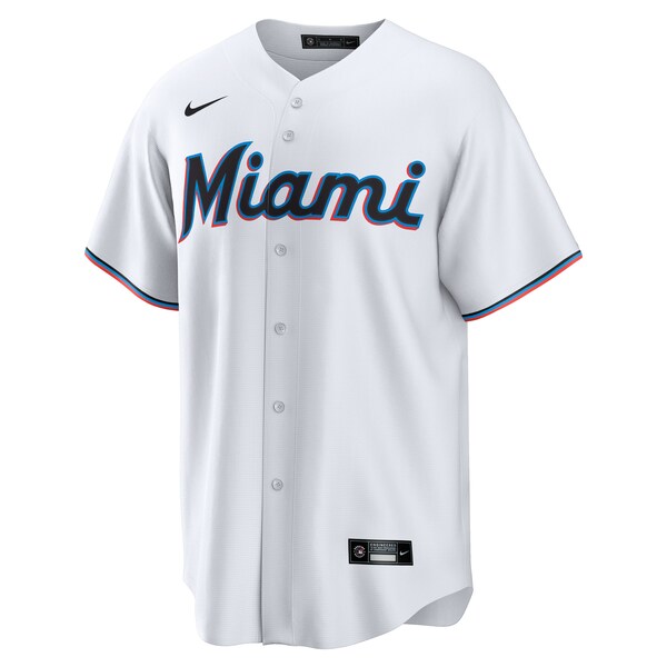 Kyle Stowers Miami Marlins Nike Youth Home Replica Jersey - White - Image 2