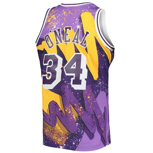 Shaquille O'Neal Los Angeles Lakers Hardwood Classics 1996/97 Hyper Hoops Swingman Jersey - Purple - Image 3