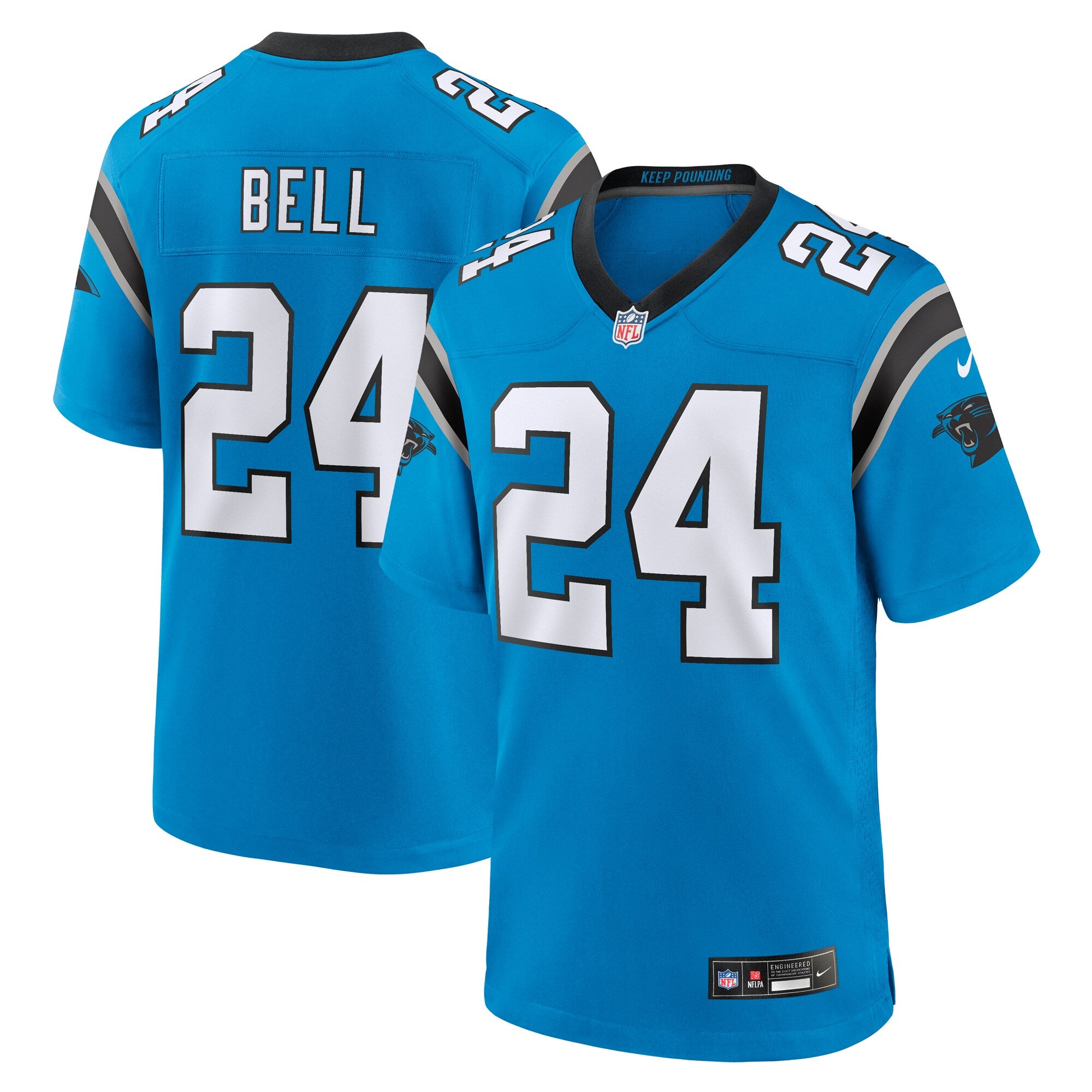 Vonn Bell Carolina Panthers Nike Game Player Jersey - Black/Blue - Image 6