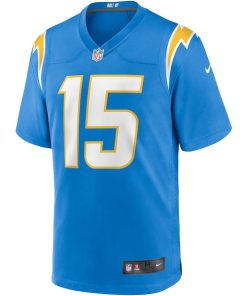 Alternative view of Jalen Guyton Los Angeles Chargers Nike Game Player Jersey - Powder Blue