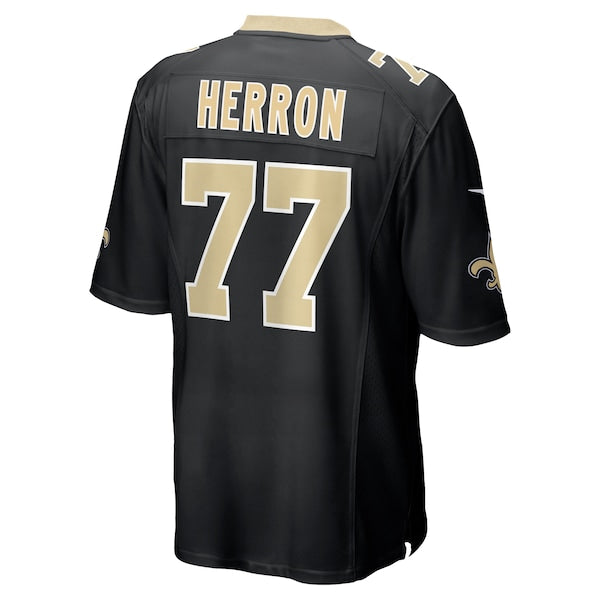 Justin Herron New Orleans Saints Nike Game Jersey - Black - Image 3