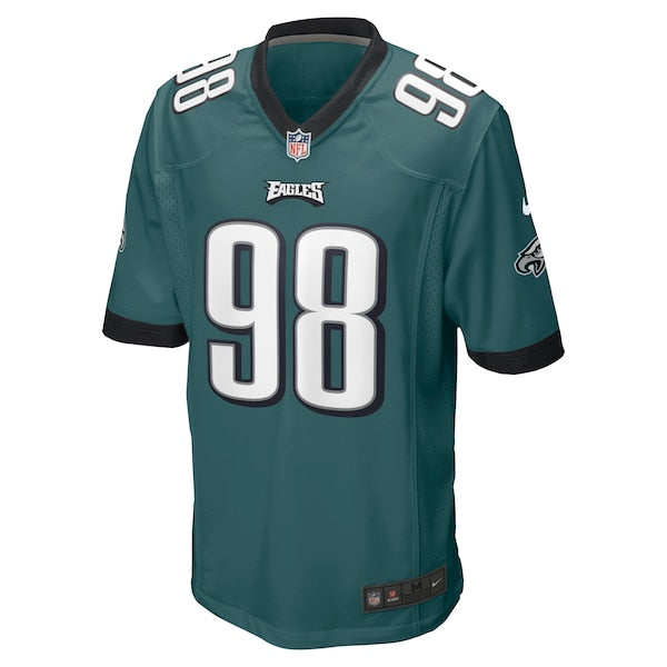 Jalen Carter Philadelphia Eagles Nike 2023 NFL Draft First Round Pick Game Jersey - Midnight Green - Image 4