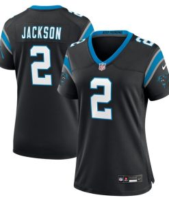 Alternative view of Mike Jackson Carolina Panthers Nike Women's  Game Jersey -  Black