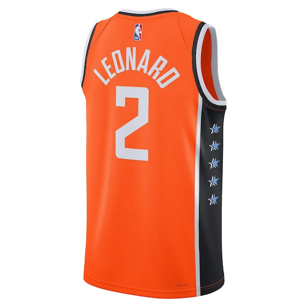 Kawhi Leonard LA Clippers Nike Unisex 2025/26 Swingman Jersey - Orange - City Edition - Image 3