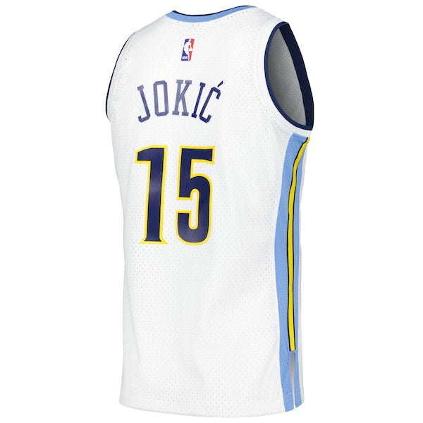 Nikola Jokic Denver Nuggets 2016/17 Throwback Swingman Jersey - White - Image 6