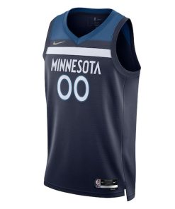 Alternative view of Minnesota Timberwolves Nike 2021/22 Diamond Swingman Custom Jersey - Icon Edition - Navy