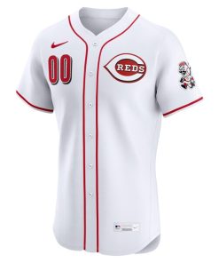 Alternative view of Cincinnati Reds Nike Home Elite Custom Jersey - White