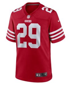 Alternative view of Talanoa Hufanga San Francisco 49ers Nike Game Player Jersey - Scarlet