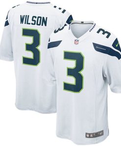 Russell Wilson Seattle Seahawks Nike Youth Game Jersey - White/Navy