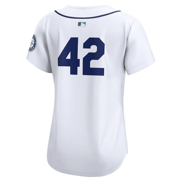 Seattle Mariners Nike Women's 2024 Jackie Robinson Day Home Limited Jersey?ยจC White - Image 3
