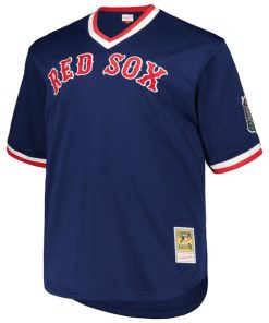 Alternative view of Pedro Martinez Boston Red Sox 1999 Cooperstown Collection Mesh Pullover Jersey - Navy