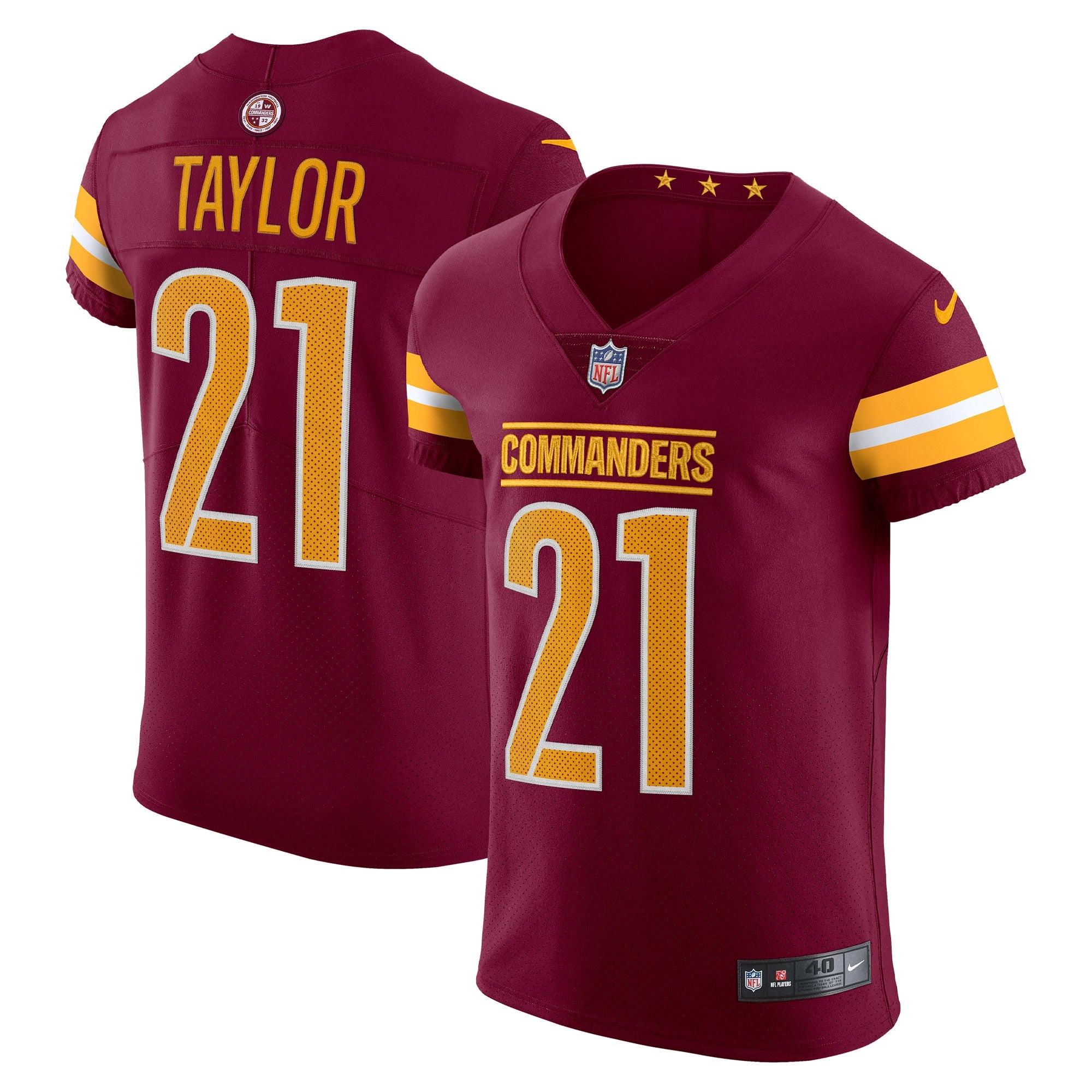 Sean Taylor Washington Commanders Nike Vapor Elite Retired Player Jersey - Black/Burgundy/White - Image 5