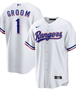 Texas Rangers Nike #1 Groom Home Replica Jersey - White