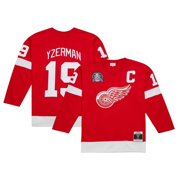 Steve Yzerman Detroit Red Wings Captain Patch 1996/97 Blue Line Player Jersey - Red - Image 2