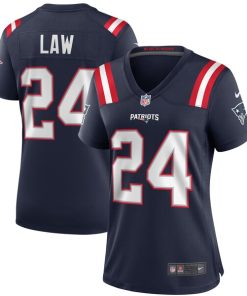 Ty Law New England Patriots Nike Women's Game Retired Player Jersey - Navy/Red